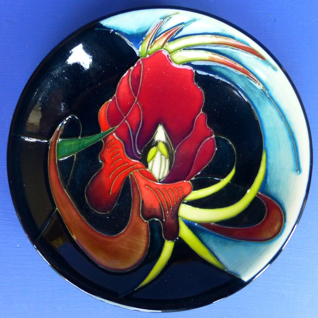 Moorcroft Coaster - Satin Flower By Nicola Slaney – Peak Antiques and ...