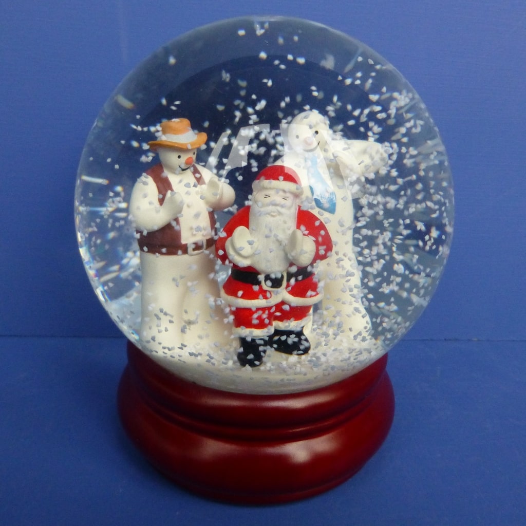 Coalport Father Christmas / The Snowman Snow Globe - Line Dancing (Box ...